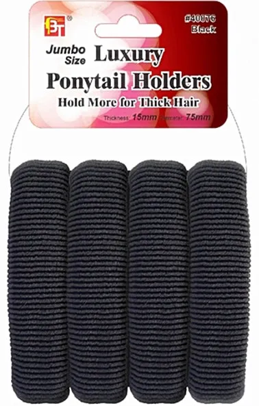 Jumbo Size Luxury Ponytail Holders by Beauty Town