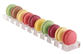Jusalpha Clear Acrylic Macaron/Cookies Display tray (Capacity:10)
