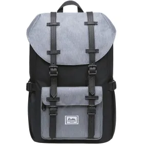 KAUKKO Backpack for city trips, EP5-7 ( Black Grey/ 16.1L )