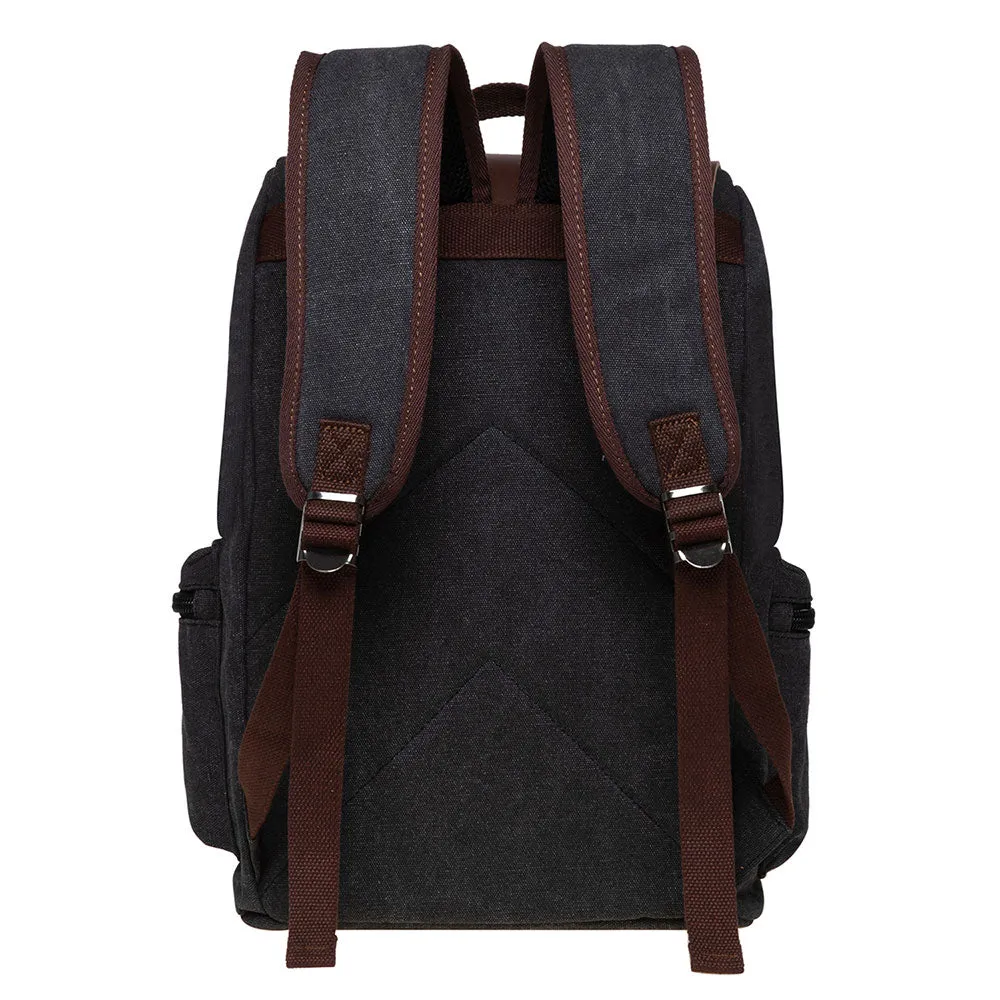 KAUKKO Vintage Canvas Backpack-Large Capacity, Multi-Functional Durable Outdoor Rucksack, 20L