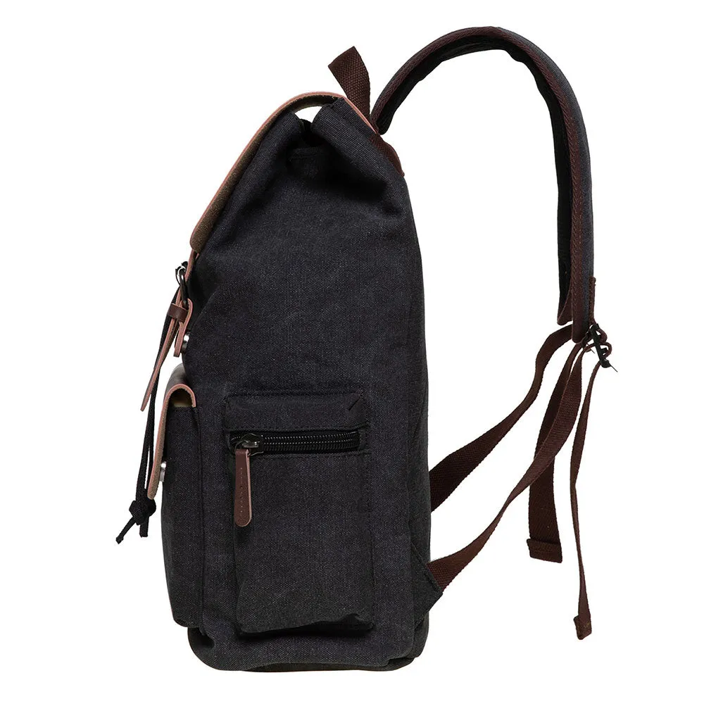 KAUKKO Vintage Canvas Backpack-Large Capacity, Multi-Functional Durable Outdoor Rucksack, 20L