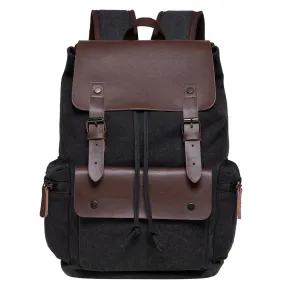 KAUKKO Vintage Canvas Backpack-Large Capacity, Multi-Functional Durable Outdoor Rucksack, 20L