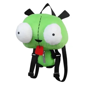 Kawaii Alien Invader ZIM Gir Plush Backpack with 3D Eyes – 35cm Cute Bag