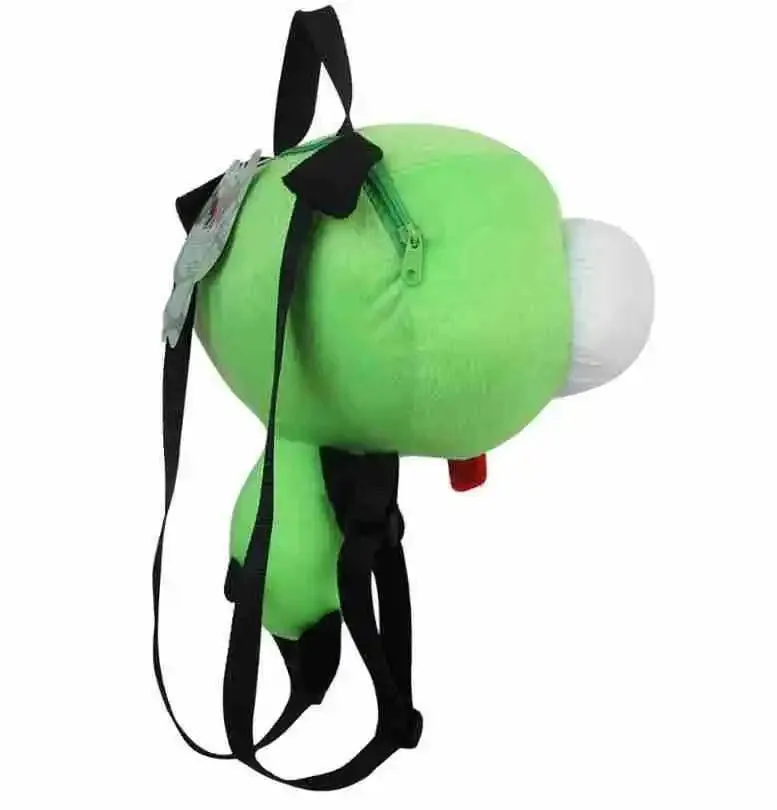 Kawaii Alien Invader ZIM Gir Plush Backpack with 3D Eyes – 35cm Cute Bag