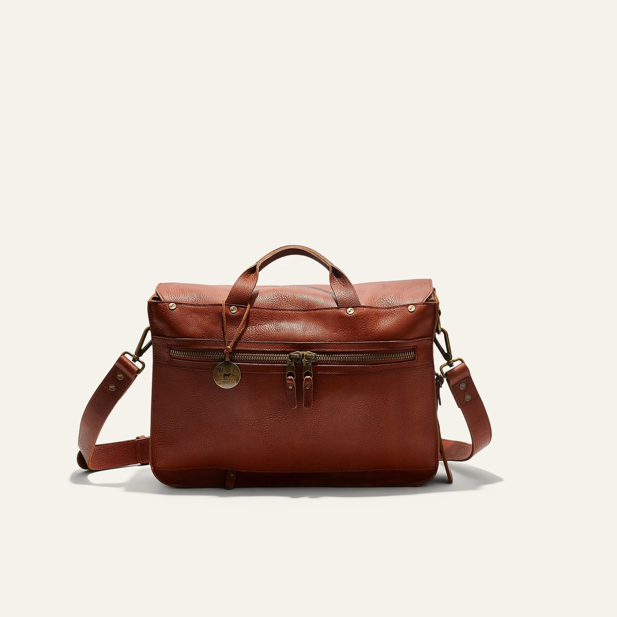 Kent Leather Messenger Bag in Cognac by Will Leather Goods