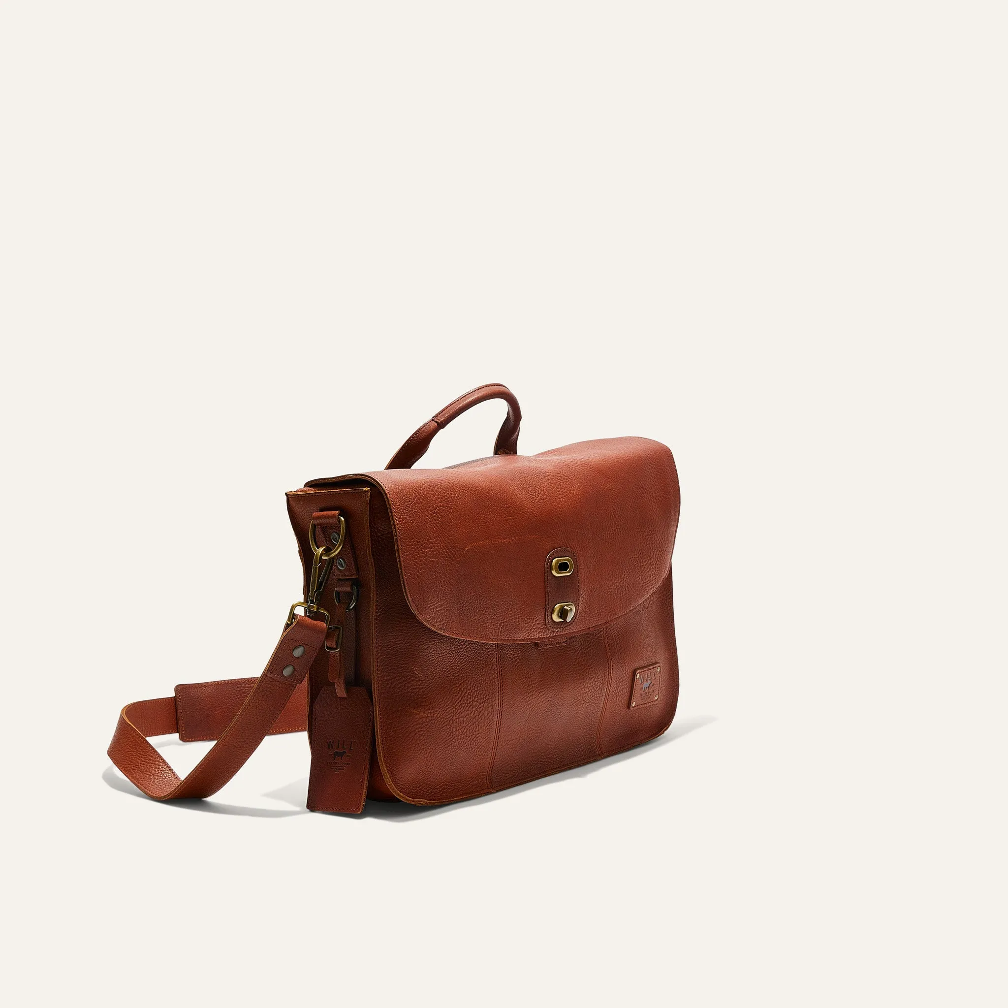 Kent Leather Messenger Bag in Cognac by Will Leather Goods