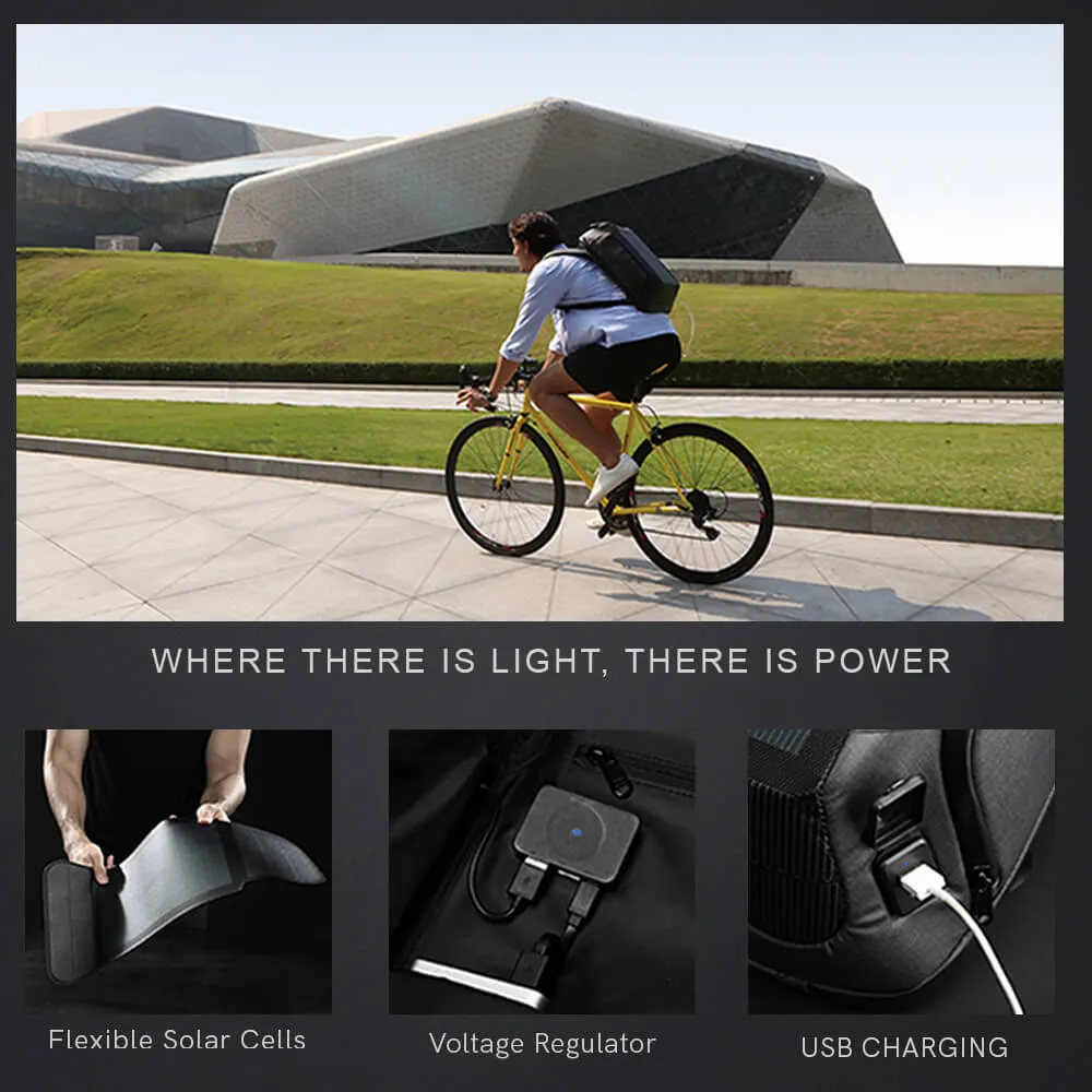 Kingsons 19L Solor USB Charging Backpack - ks9386