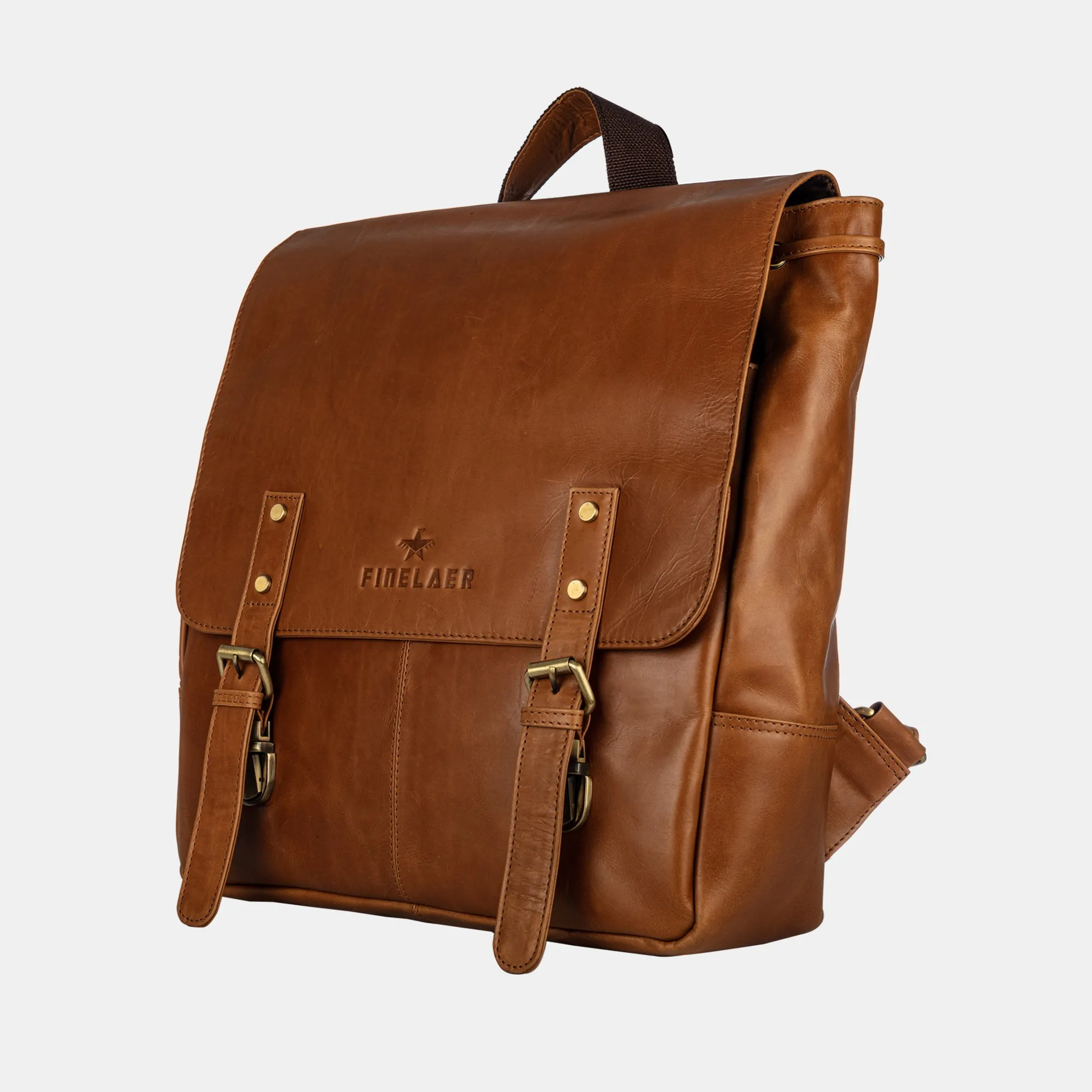 Leather hiking backpack For Men