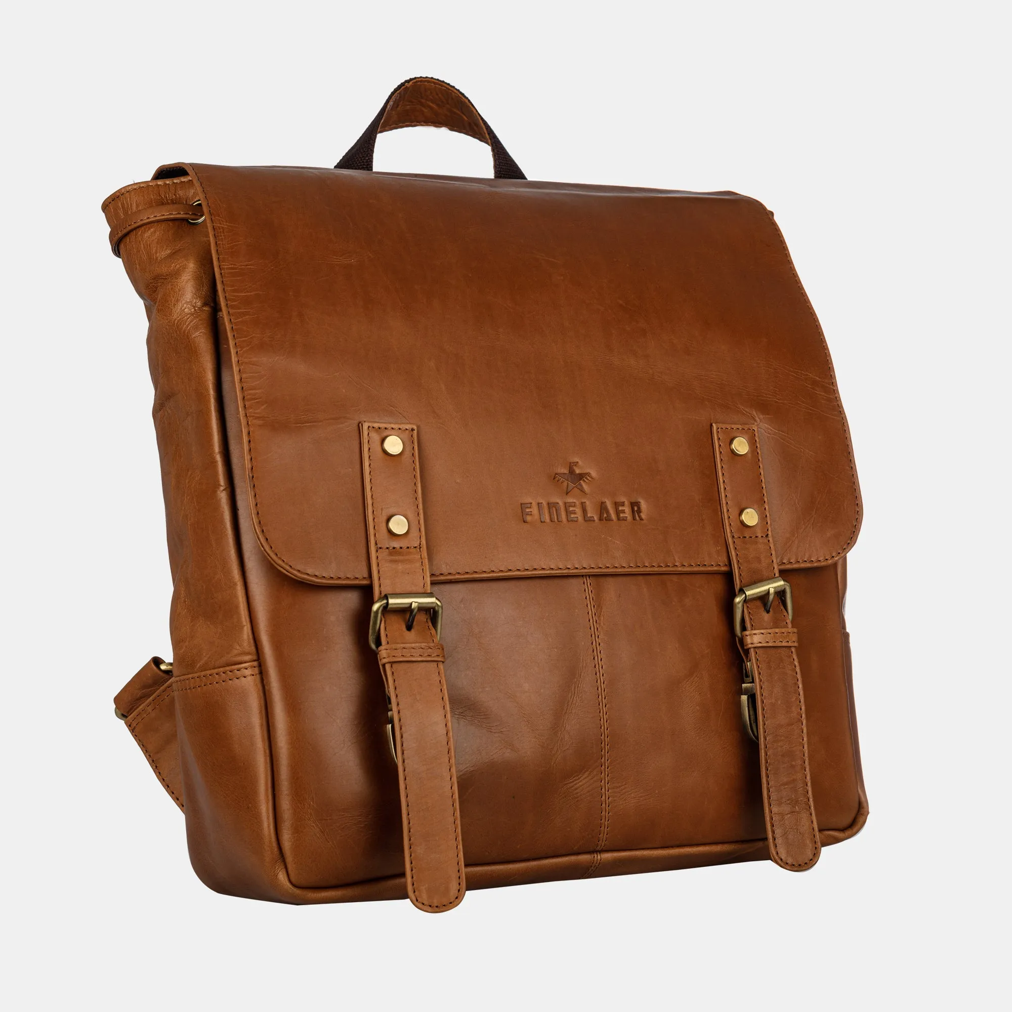Leather hiking backpack For Men