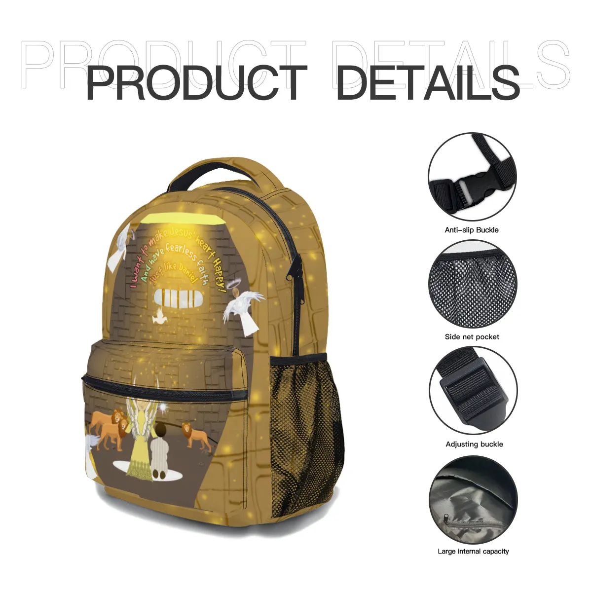 Making Jesus Merry Like Daniel 3-Piece Backpack