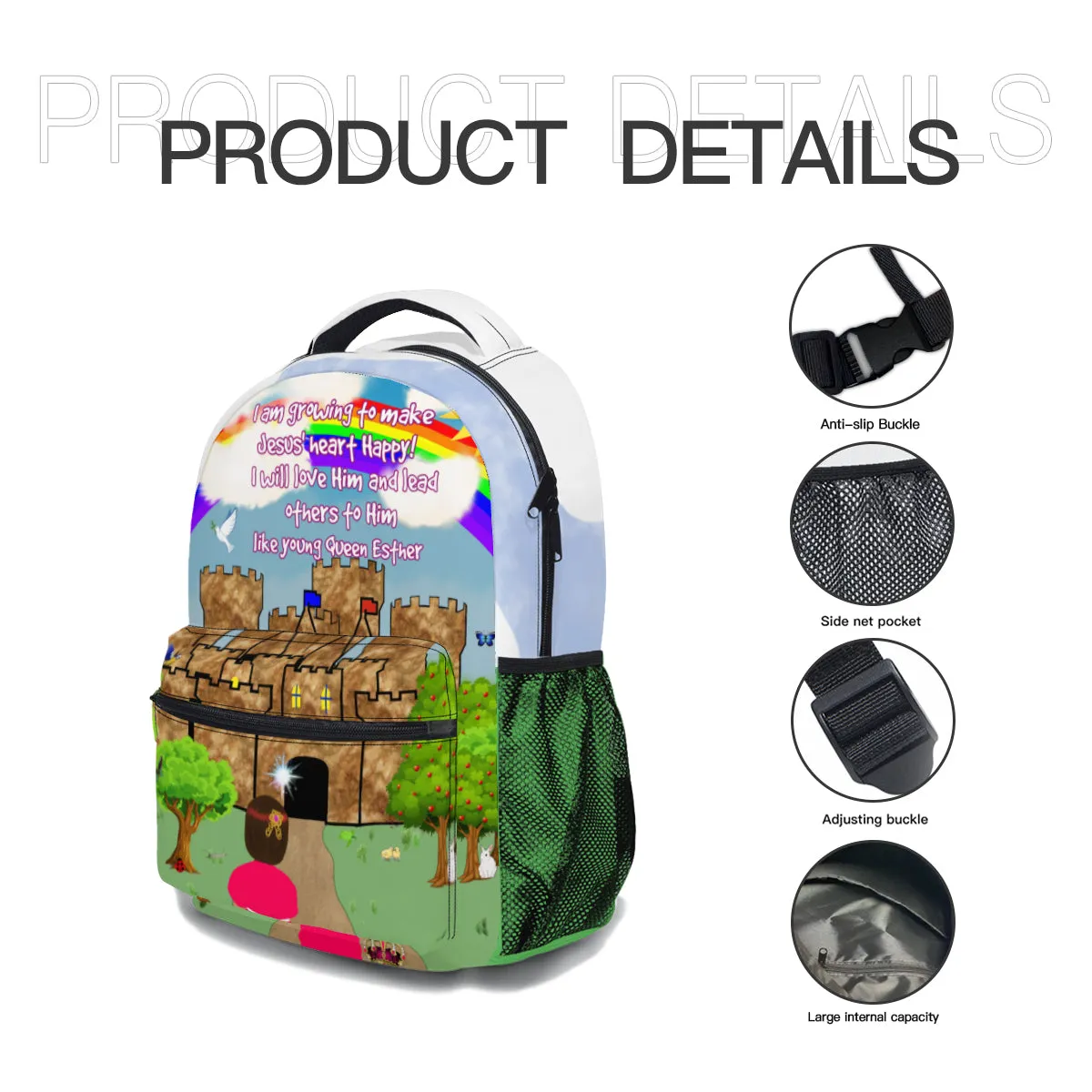 Making Jesus Merry Like Queen Esther 3-Piece Backpack