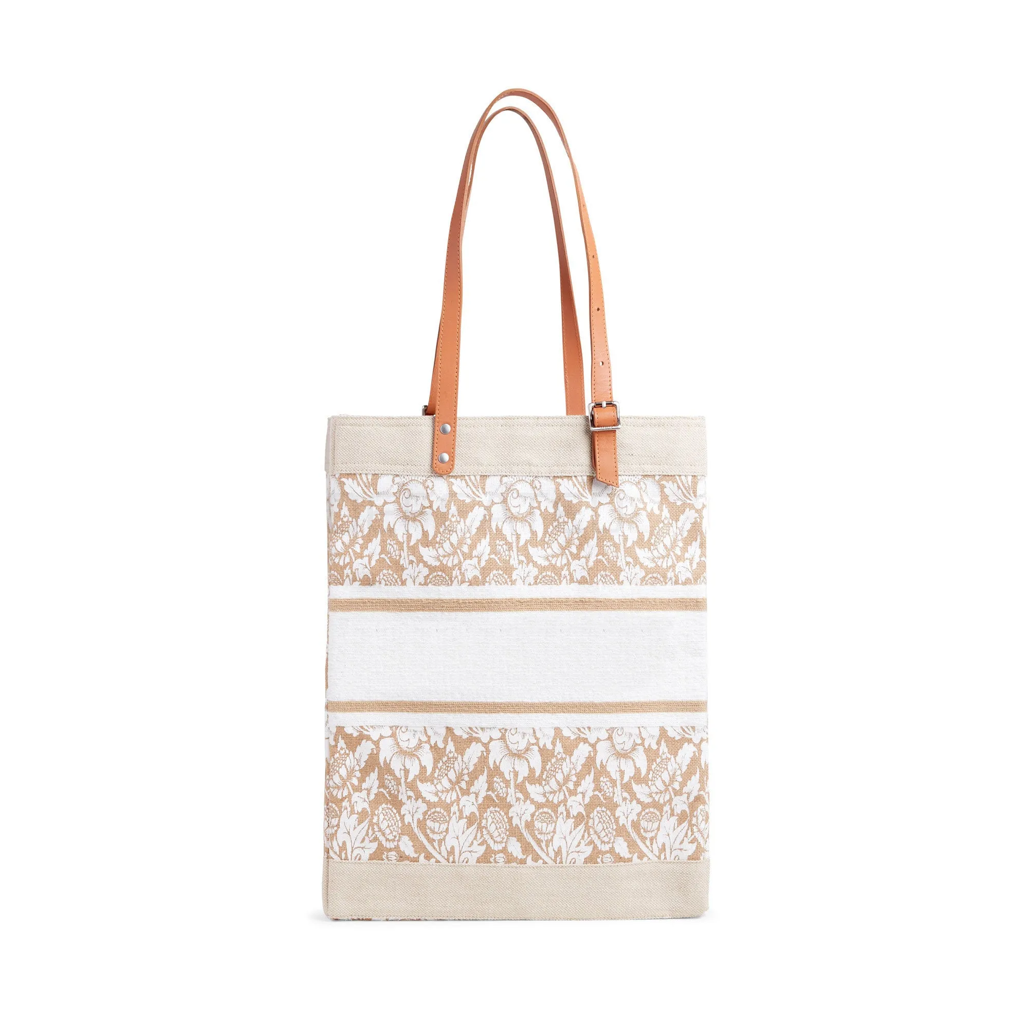 Market Bag in White Porcelain with Adjustable Handle