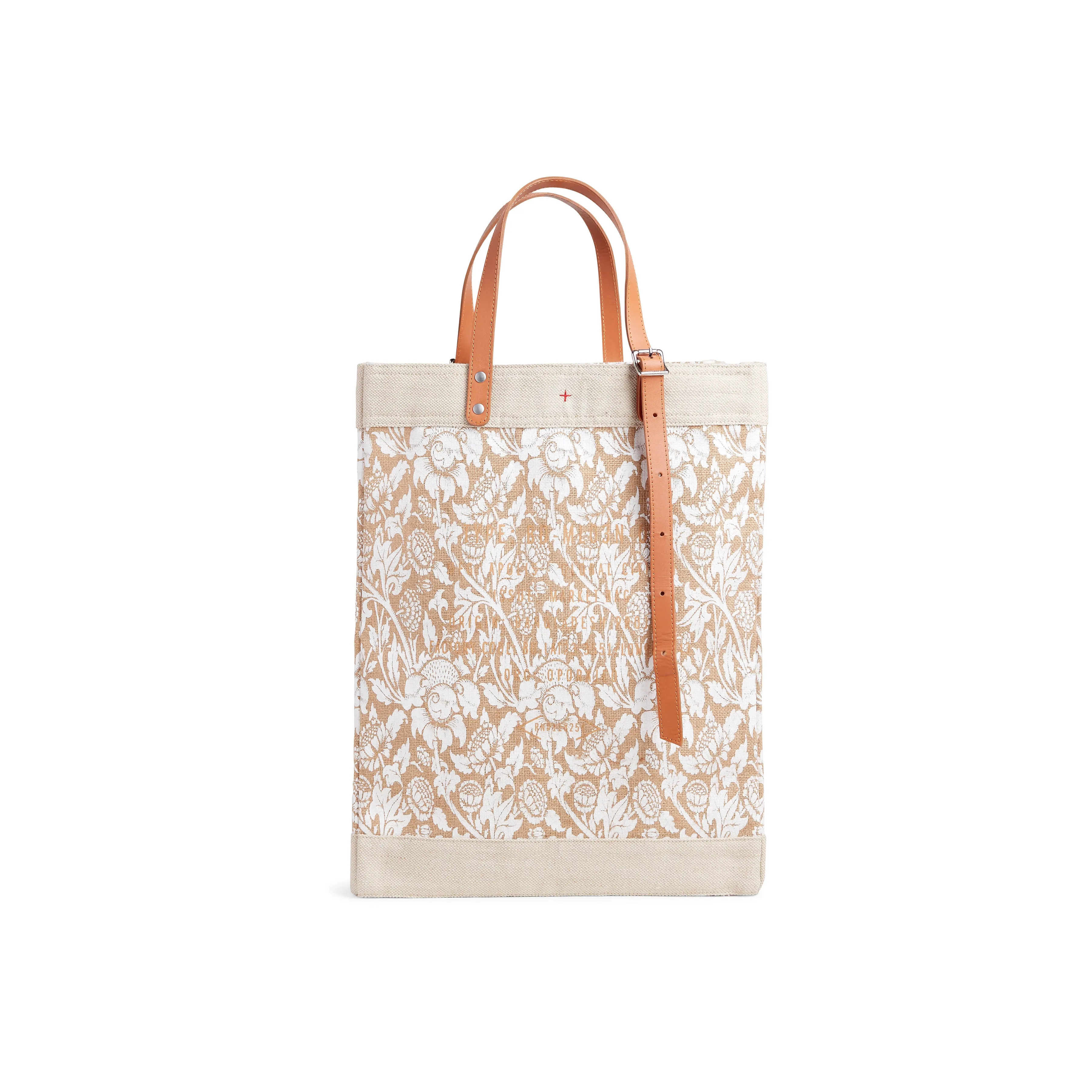 Market Bag in White Porcelain with Adjustable Handle