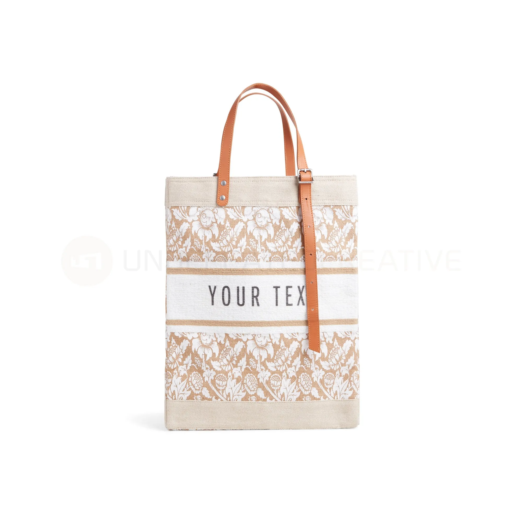 Market Bag in White Porcelain with Adjustable Handle