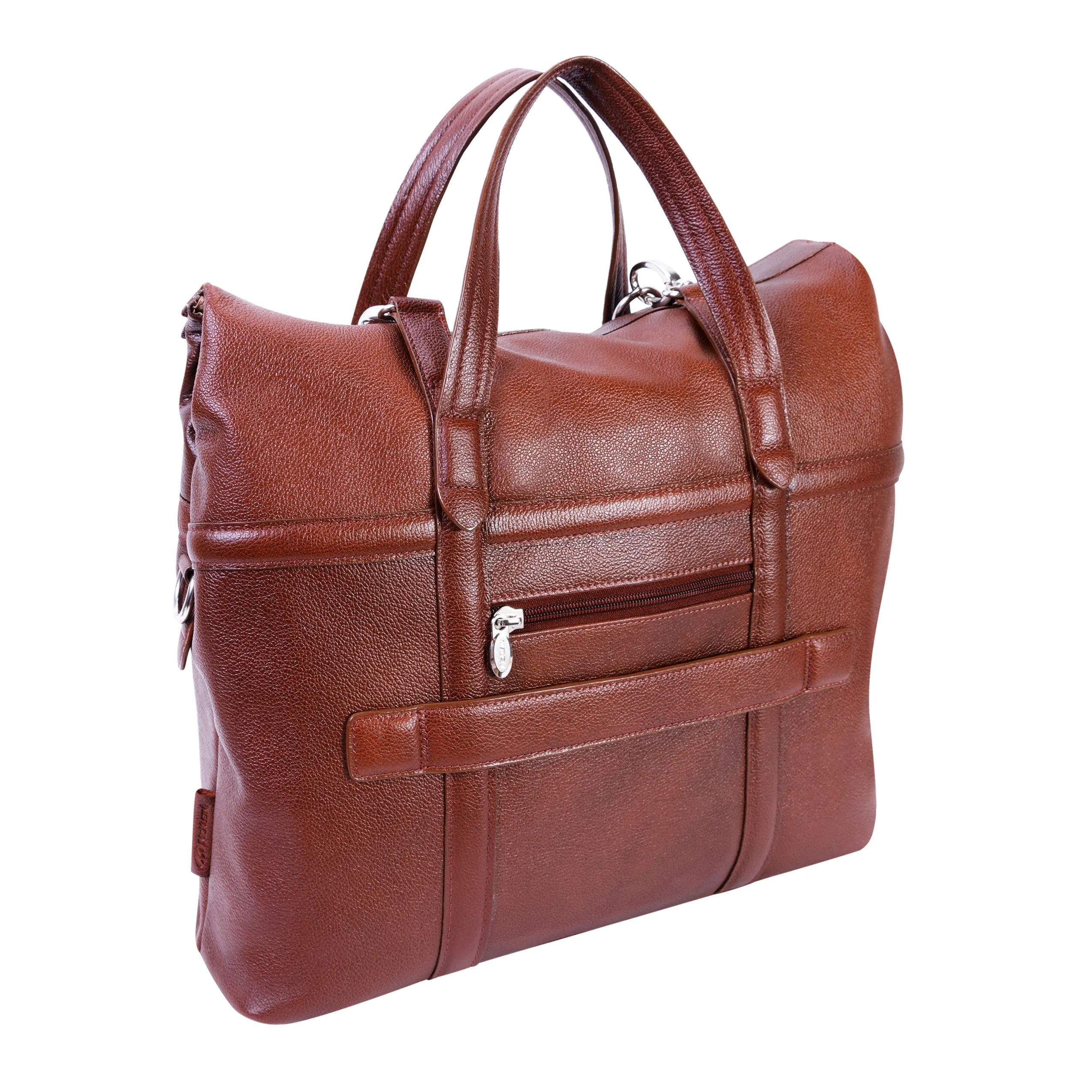 McKlein EDGEFIELD 17" Leather Roll Top Laptop Briefcase