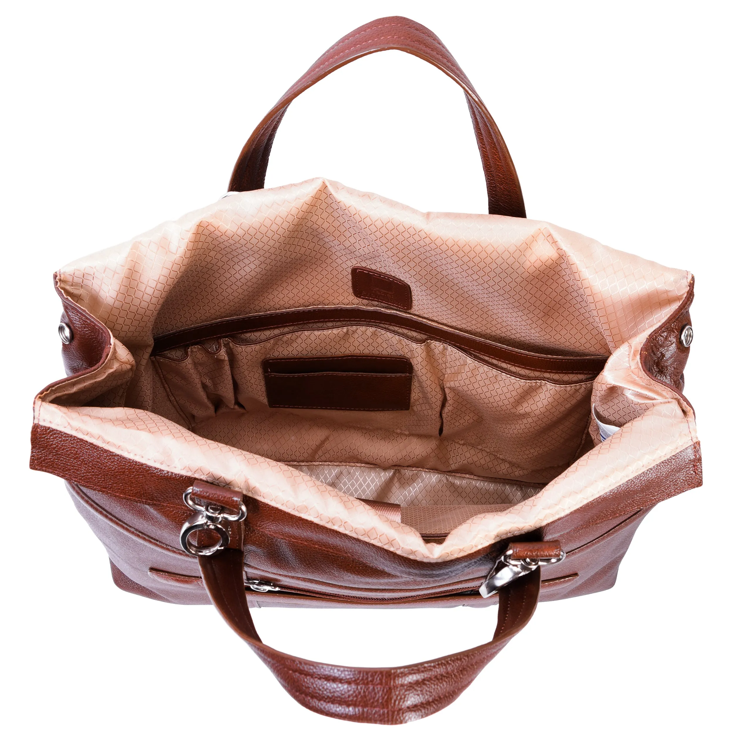 McKlein EDGEFIELD 17" Leather Roll Top Laptop Briefcase