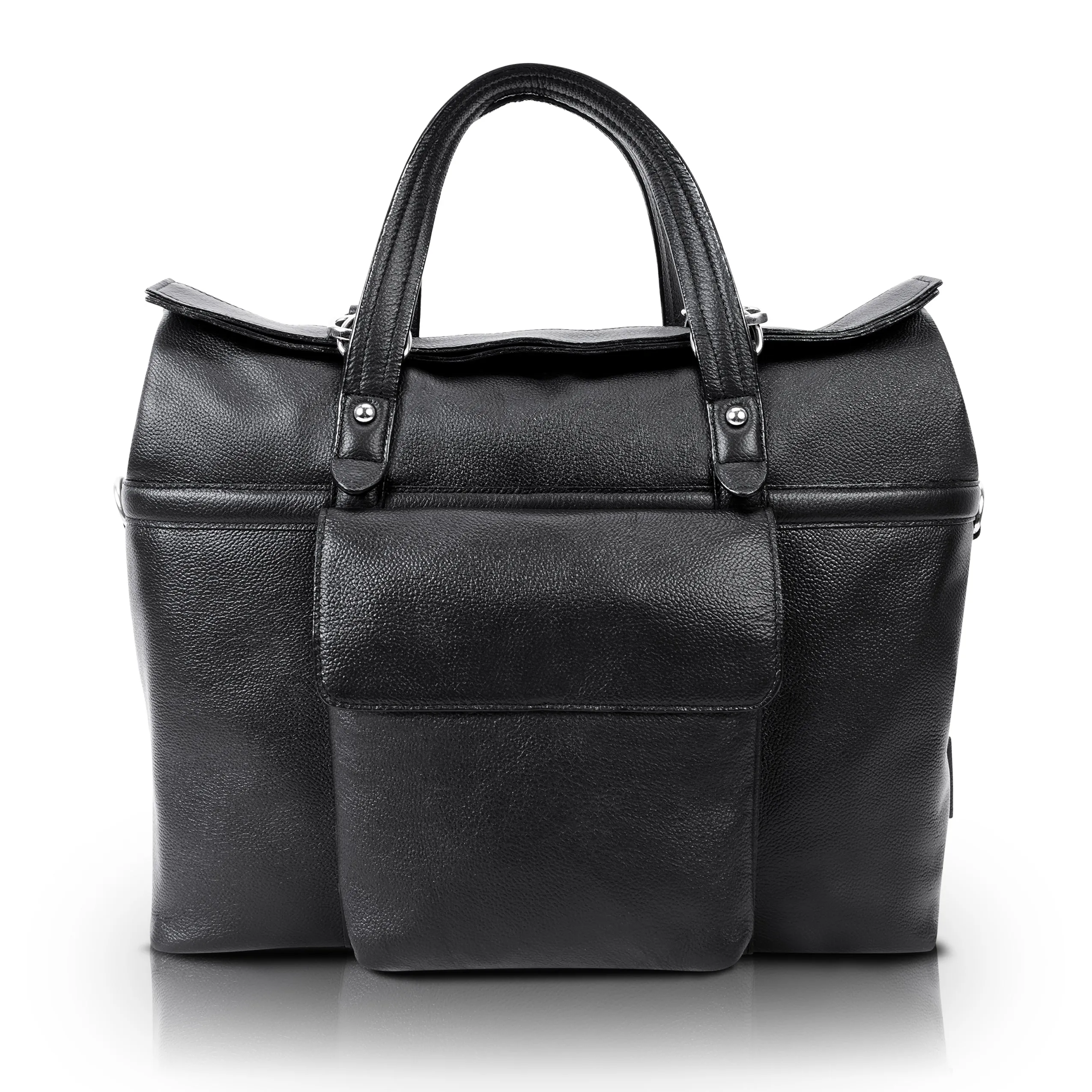 McKlein EDGEFIELD 17" Leather Roll Top Laptop Briefcase