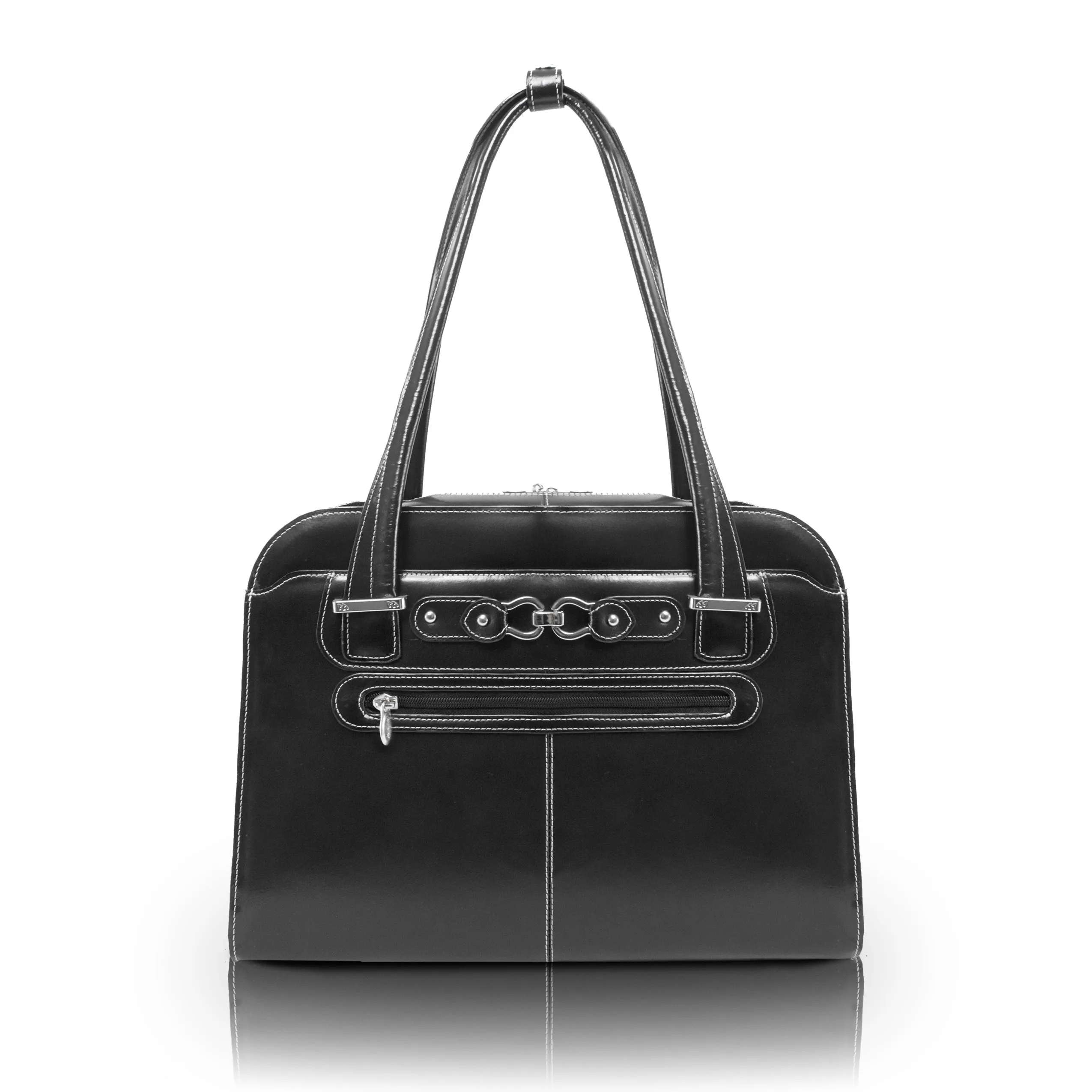 McKlein OAK GROVE 15" Leather Fly-Through Checkpoint-Friendly Ladies'  Laptop Briefcase