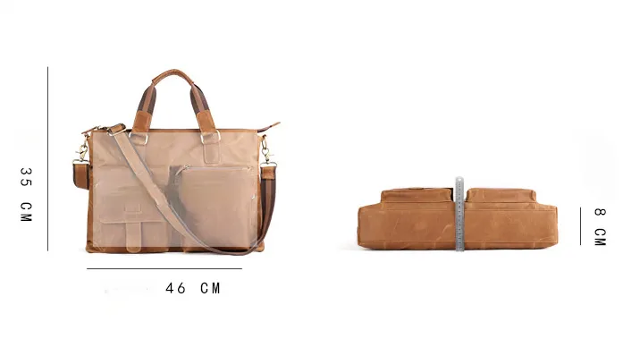 Men's Leather Business Briefcase for 17" Laptop