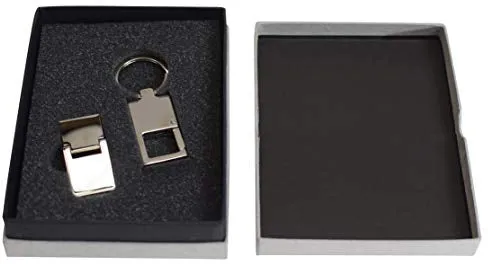 Men's Stainless Steel Slim Money Clip & Key Chain Combo Wallet Credit Card Key Holder