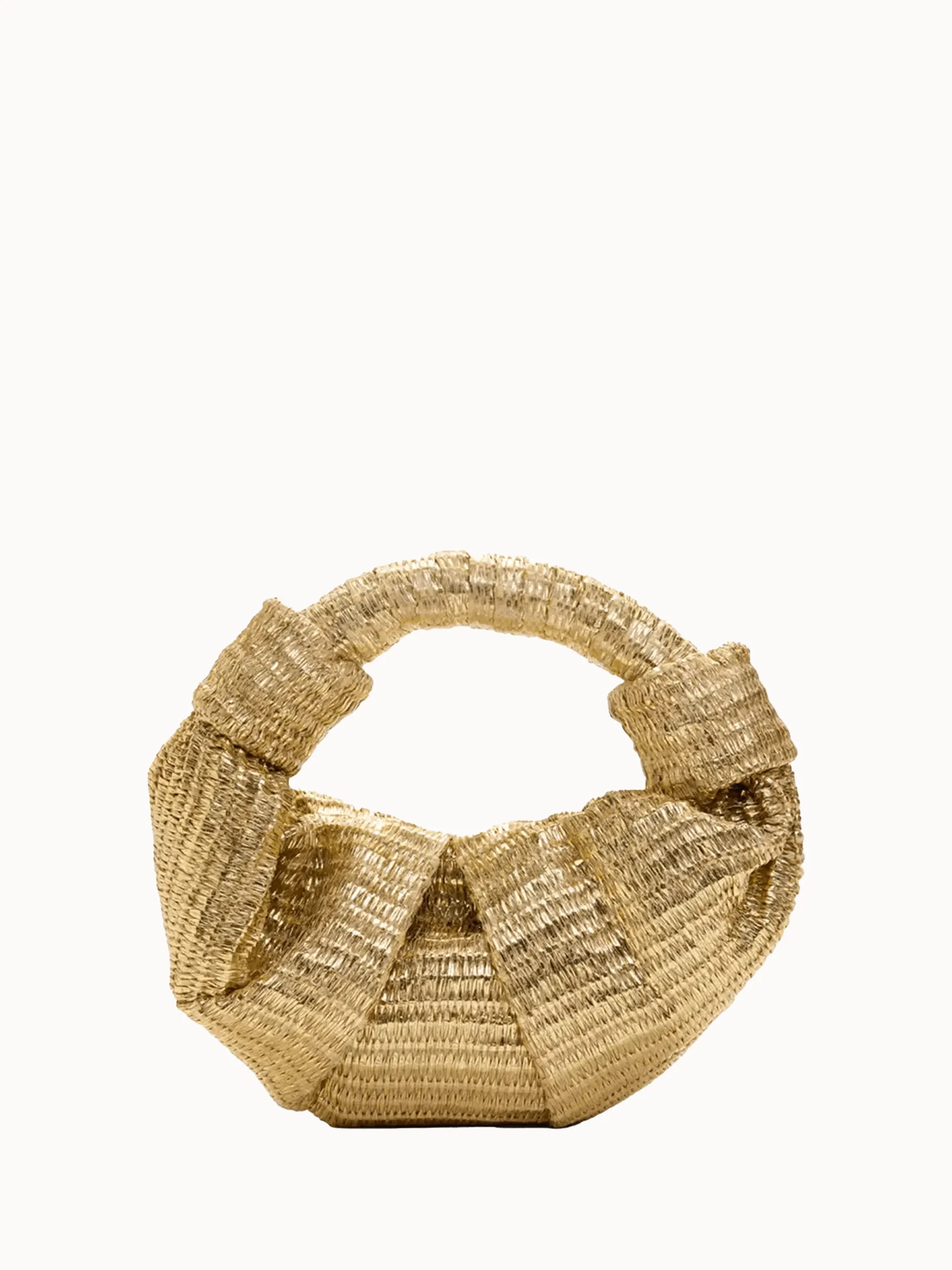Metallic Raffia Lopsy Bag