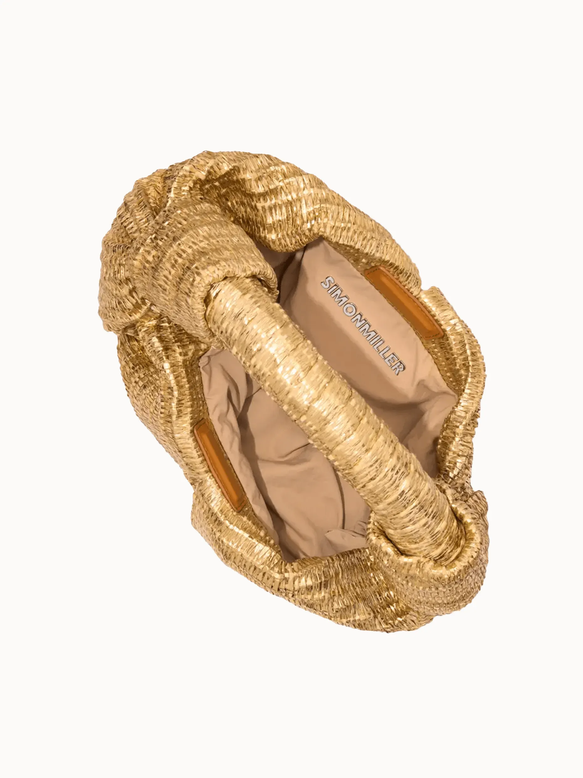 Metallic Raffia Lopsy Bag