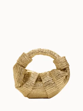 Metallic Raffia Lopsy Bag