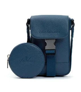 Micro Pebble Utility Phone Crossbody Onyx Blue