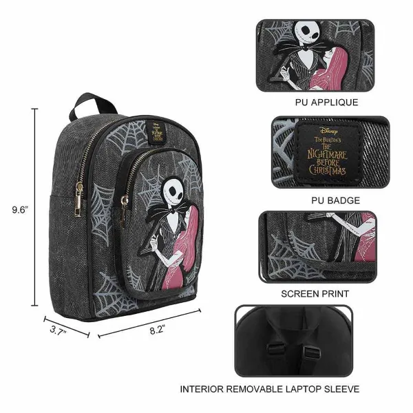 Mini Backpack - The Night Before Christmas Jack & Sally Mini Backpack
