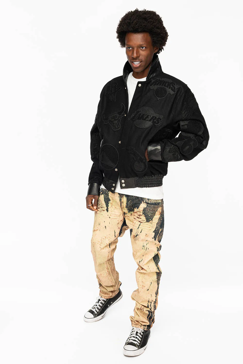 NBA COLLAGE WOOL BLACK/BLACKDETAIL
