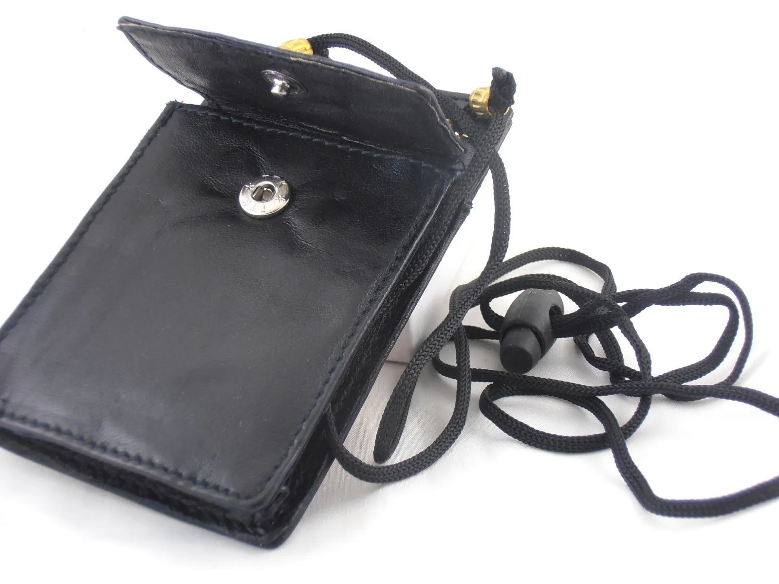 Neck Strap ID Badge Card Holder Pouch Wallet Black Tag Press Pass by Marshal
