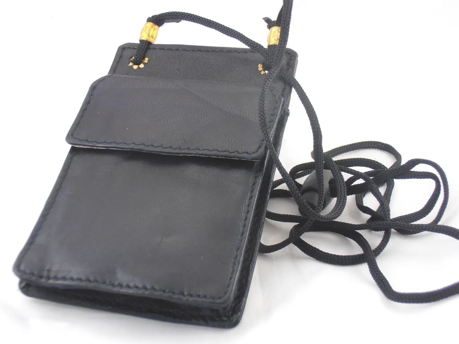 Neck Strap ID Badge Card Holder Pouch Wallet Black Tag Press Pass by Marshal