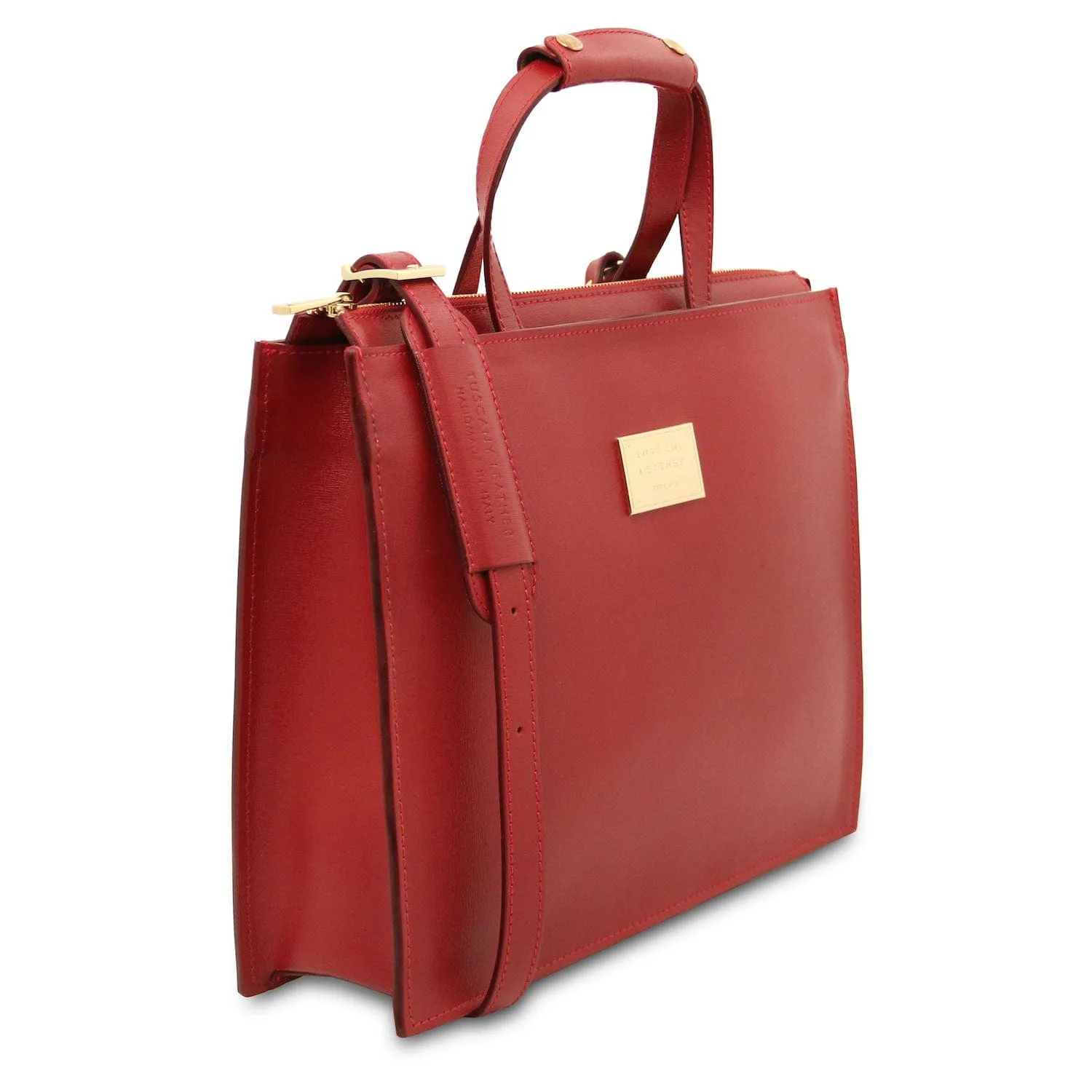 Palermo - Saffiano Italian leather briefcase 3-compartment for women | TL141369