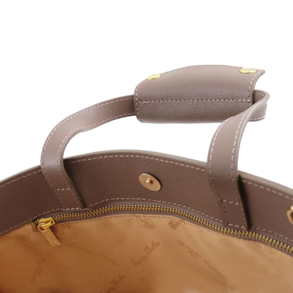 Palermo - Saffiano Italian leather briefcase 3-compartment for women | TL141369