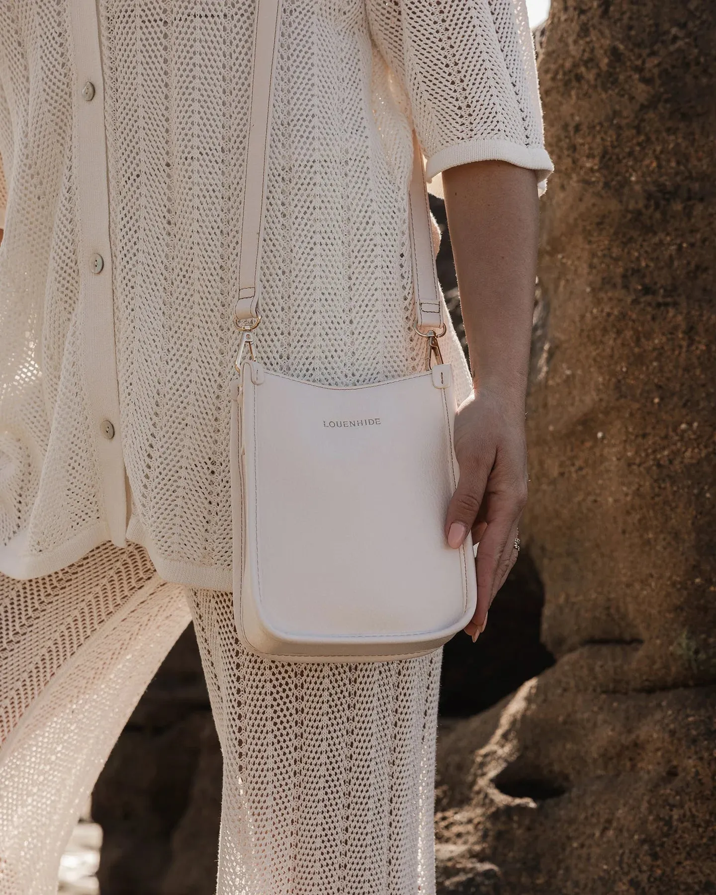 PARKER LOGO PHONE BAG VANILLA