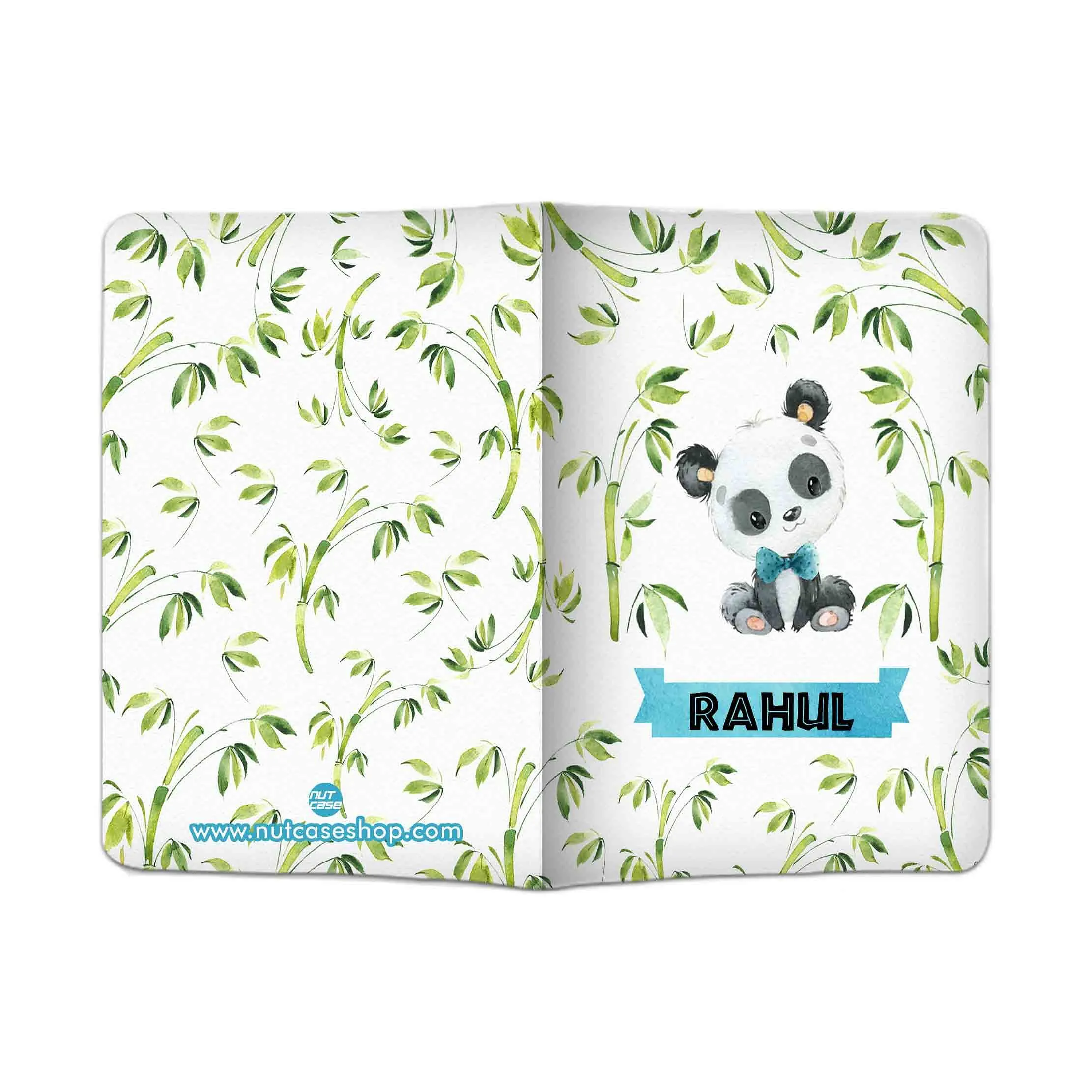 Personalized Passport Cover Holder Travel Case With Luggage Tag -  Cute Small Panda