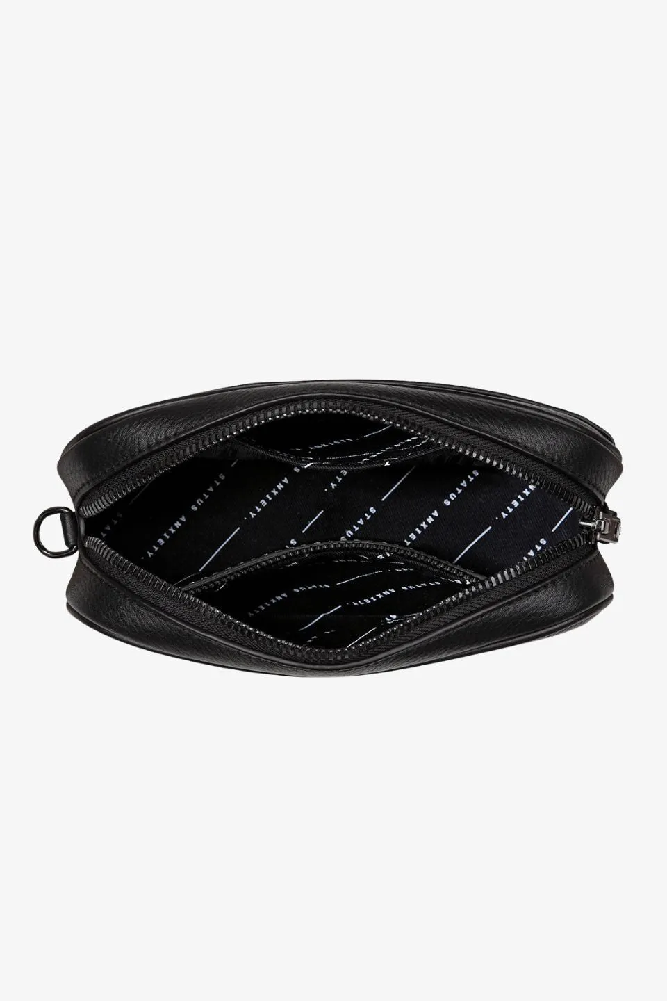 Plunder Black Crossbody Bag Webbed Strap