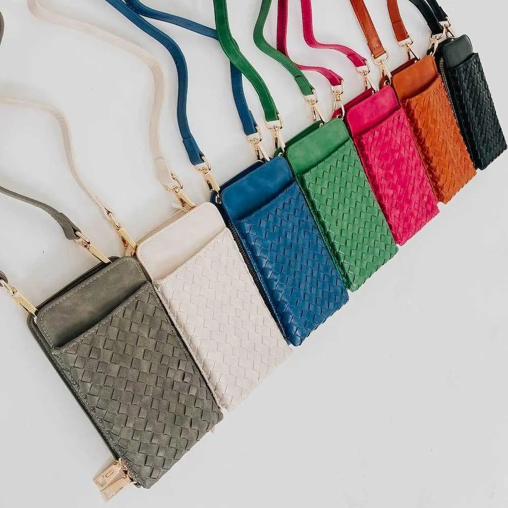 Pretty Simple | Woven Double Duty Phone Bag : Gray