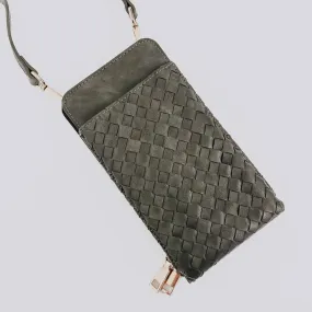 Pretty Simple | Woven Double Duty Phone Bag : Gray