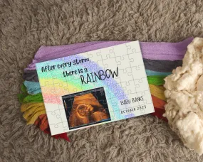 Rainbow Baby Ultrasound Pregnancy Announcement Puzzle - Bright Rainbow