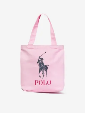 Ralph Lauren Girls Logo Tote Bag in Pink