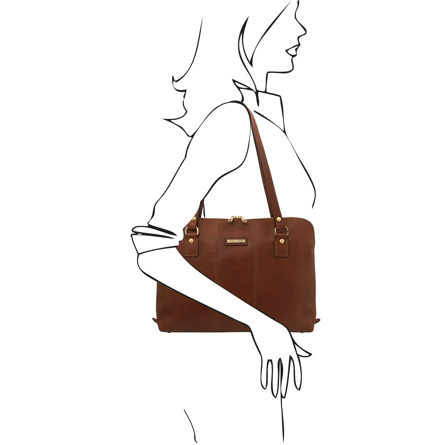 Ravenna - Exclusive Women's Leather Business Bag in Matte Leather | TL142426