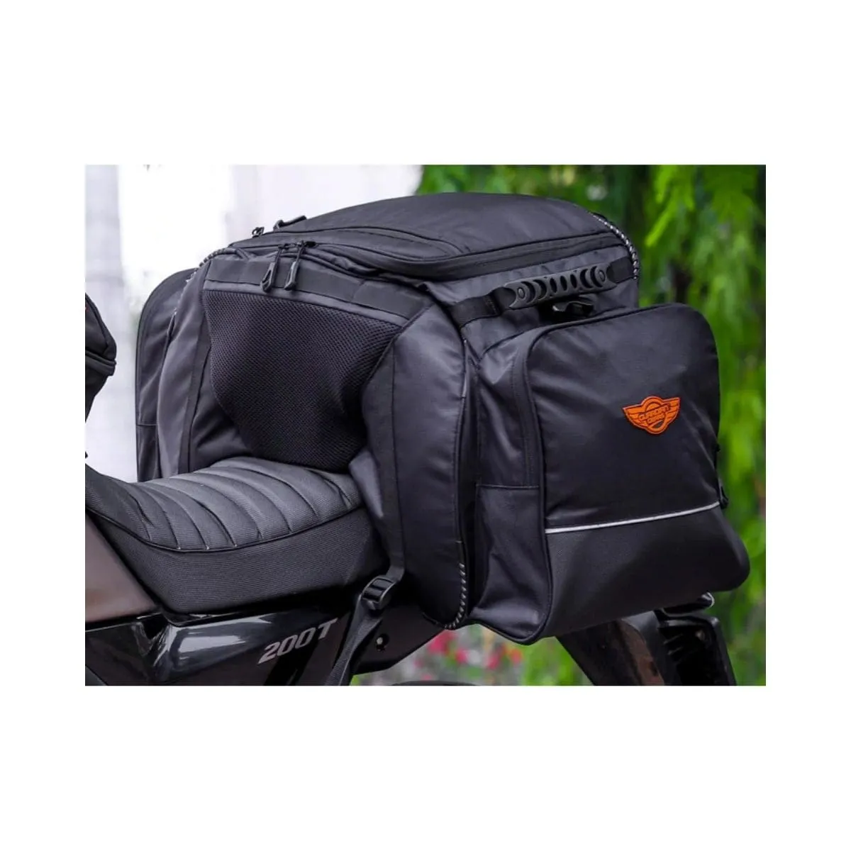 Rhino Mini 50L Tail Bag with Rain Cover and Dry Bag - Black