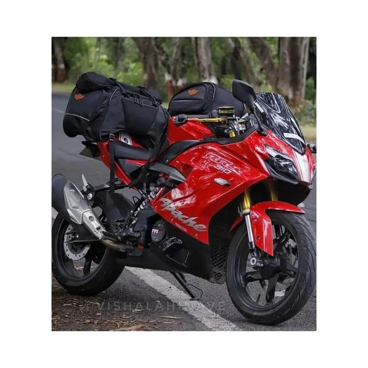 Rhino Mini 50L Tail Bag with Rain Cover and Dry Bag - Black