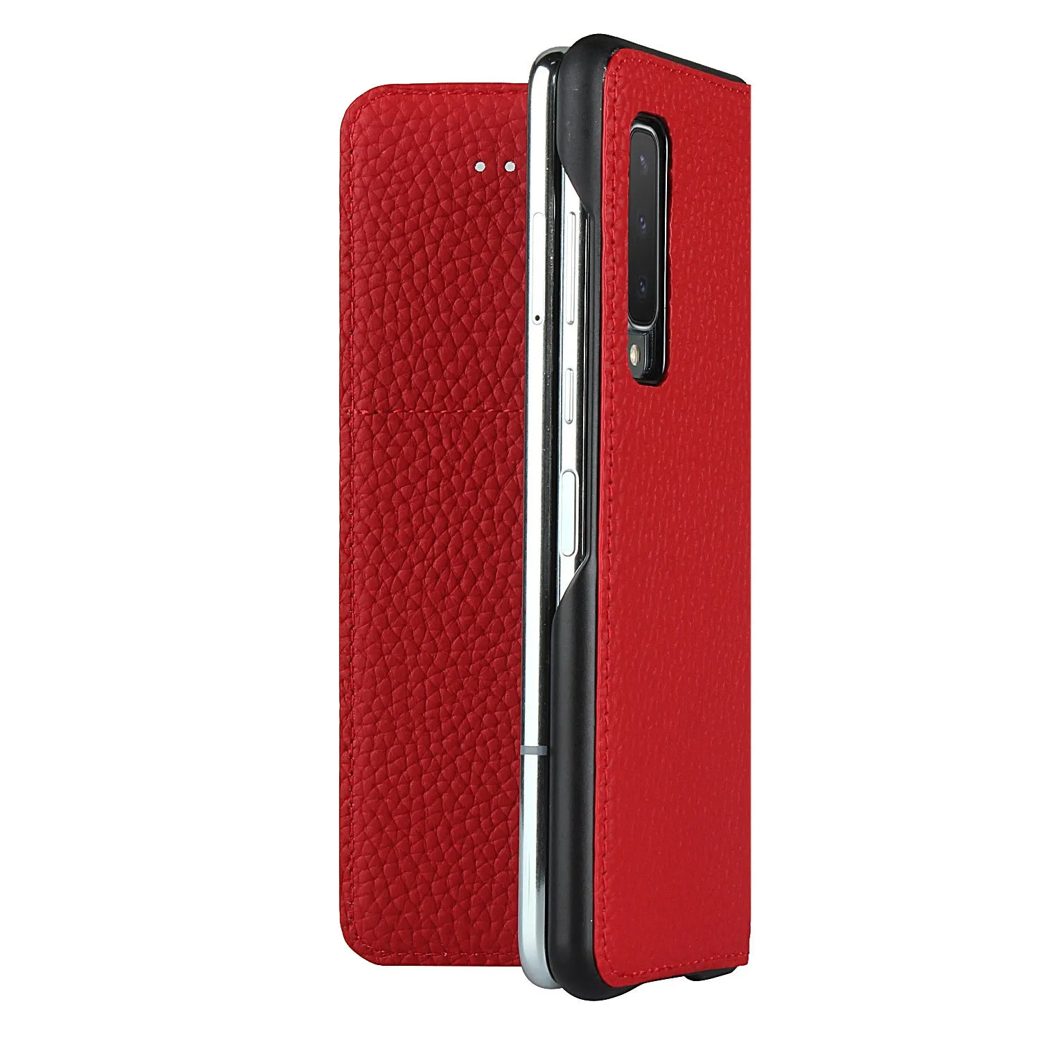 Samsung Galaxy Z fold Bracket leather Black Shockproof phone case for card slot wallet