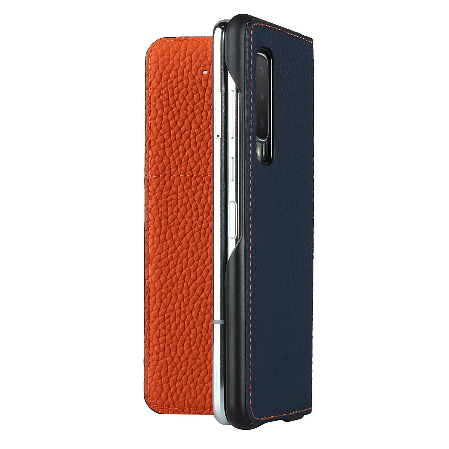 Samsung Galaxy Z fold Bracket leather Black Shockproof phone case for card slot wallet