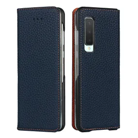 Samsung Galaxy Z fold Bracket leather Black Shockproof phone case for card slot wallet