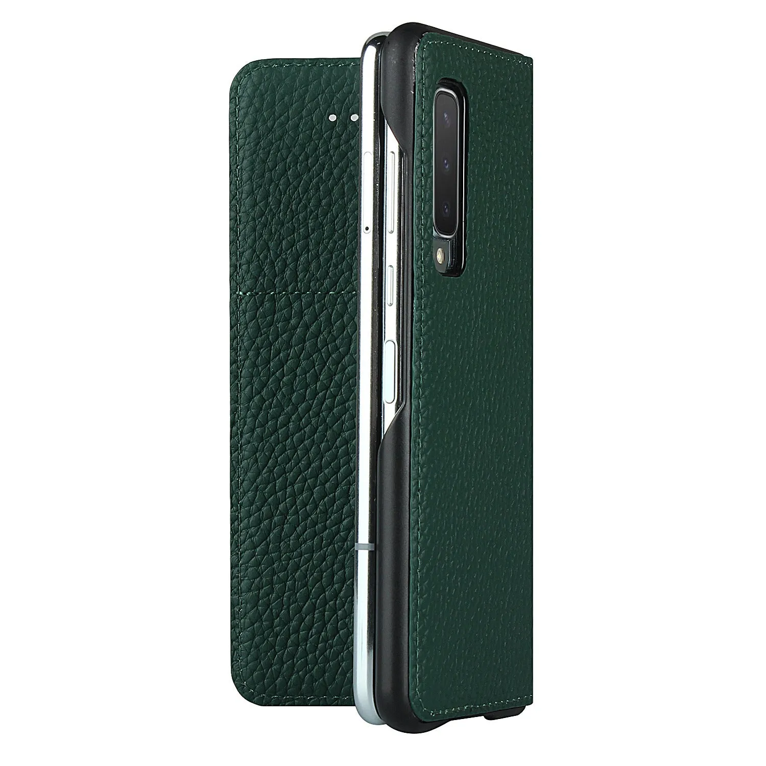 Samsung Galaxy Z fold Bracket leather Black Shockproof phone case for card slot wallet