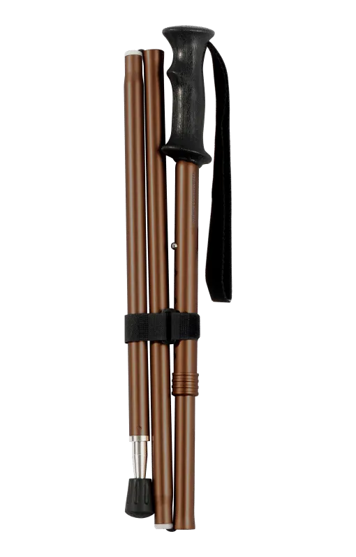 Single Folding Hiking Walking Pole Stick