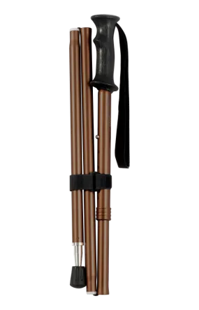Single Folding Hiking Walking Pole Stick